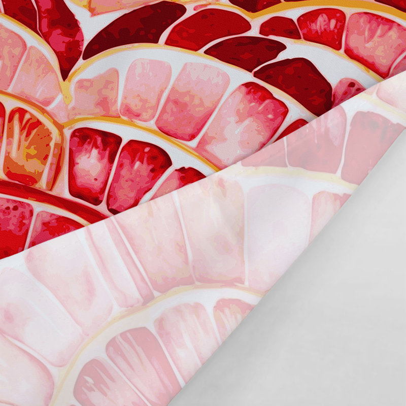 Tapisserie murale fruit pamplemousse rose, 51 po x 60 po