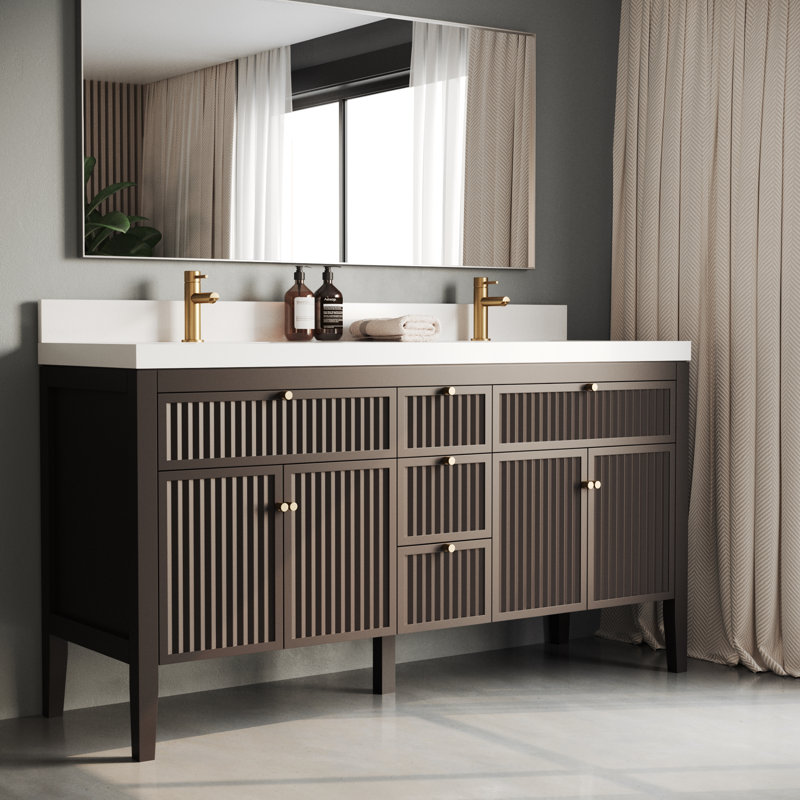 Reyan 63in Single Vanity, Espresso