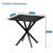 Rustic Square Side Table, X-Frame Metal Legs With Wood Grain Tabletop, Industrial Accent End Table For Living Room, Bedroom & Home Office, Balck, 31.5 X 31.5 X 29.5 Inches-129417630