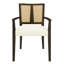 Ensemble de 2 chaises avec accoudoirs (brun foncé et beige)-900690668