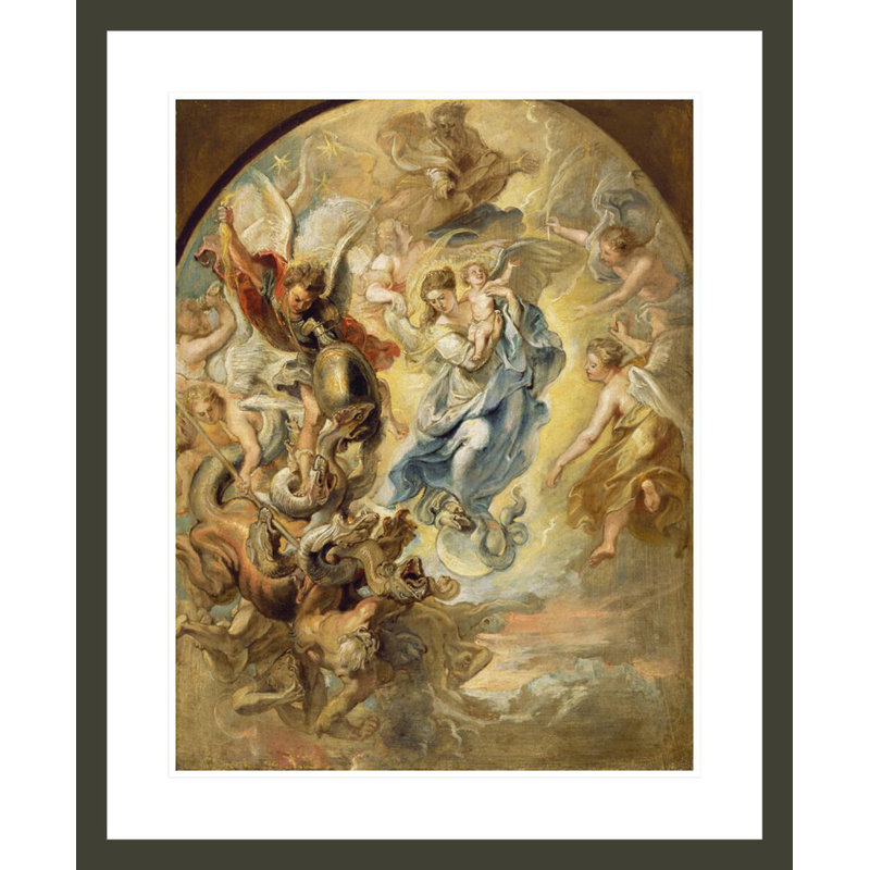 La Vierge, femme de l'Apocalypse par Peter Paul Rubens, impression giclée encadrée, 28.55" H x 23.5" W