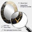 Golden Branch Tree Luminous Tangle II - Tree Monochrome Round Mirror Wall Decor-121503314-121503315