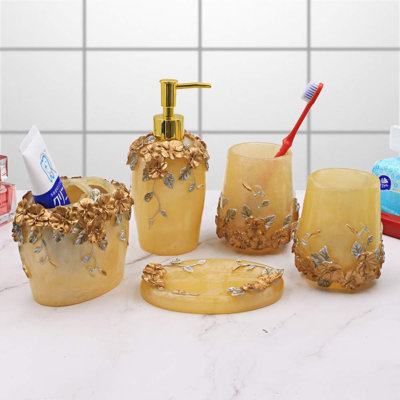 Vintage Yellow Bathroom Accessories