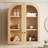Wood Arch Wall Mounted Bathroom Cabinet-2063709946
