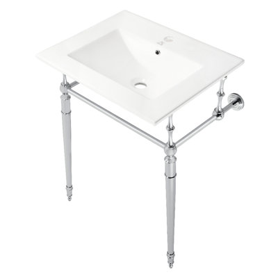 Lavabo console 24 "Fauceture Edwardian avec pieds en laiton (un trou)