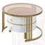 Table basse empilable avec 2 tiroirs