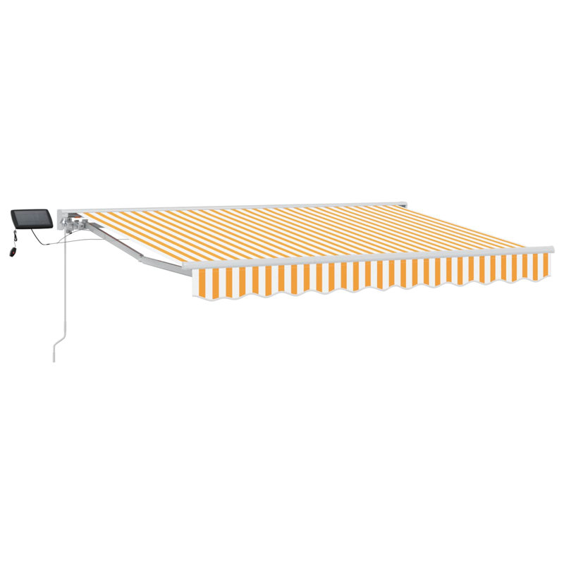 VidaXL Retractable, 300cm W x 200cm D, Yellow/White Striped