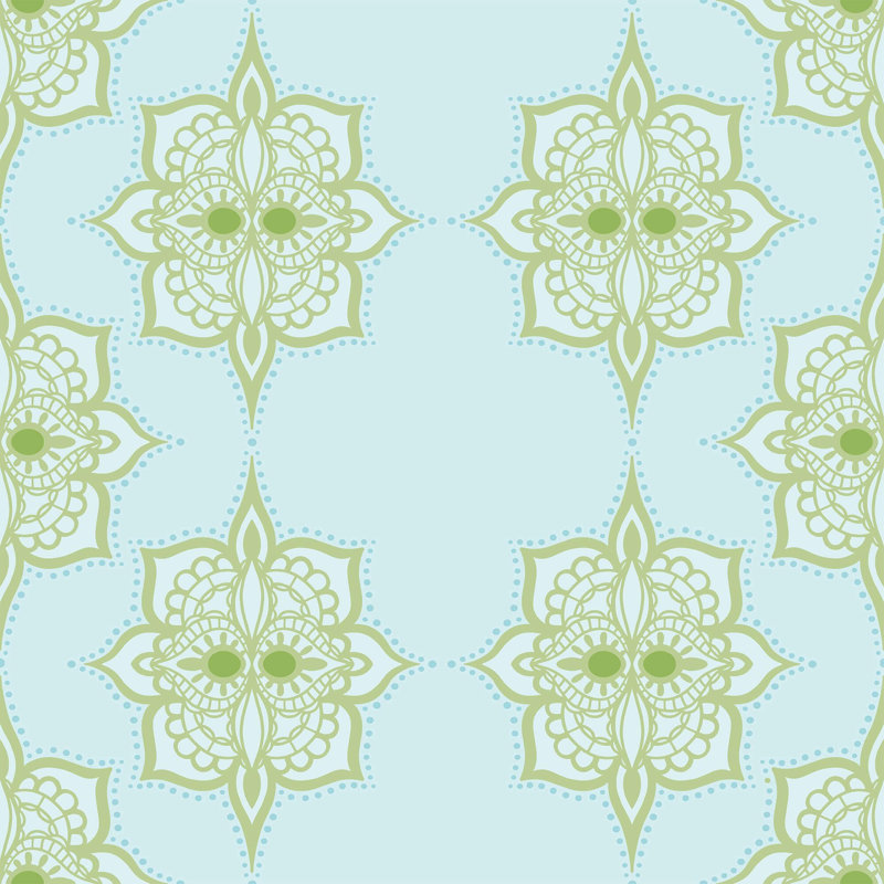 Peel & Stick Damask Tile, 48" L x 24" W