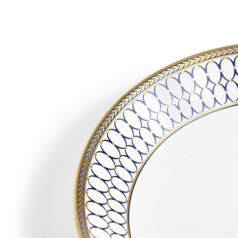 Wedgwood Renaissance Deep Plate 8.6in, Blue/Gold