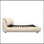 Lit plateforme tapissier luxueux avec dossier rembourré surdimensionné et structure en bois massif-371645432-371645434