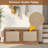 39.37'' Boho Entryway Bench With Cushion, Shoe Storage Bench With Flip Drawers