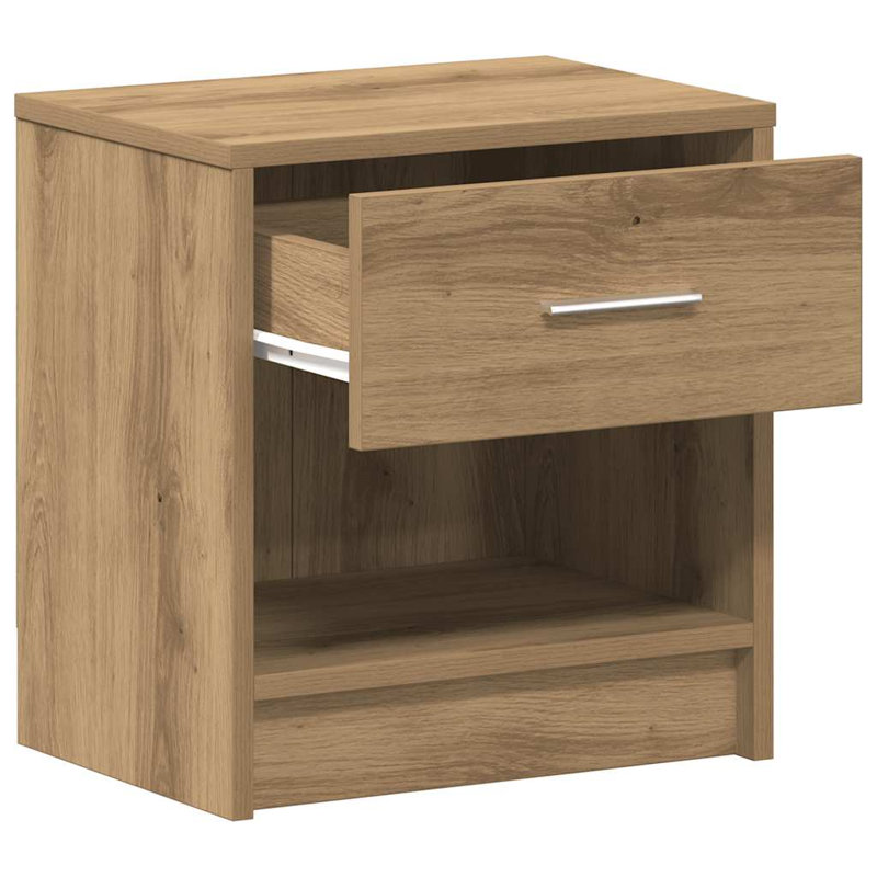 Bedside Cabinets With Drawer, Artisan Oak, 2