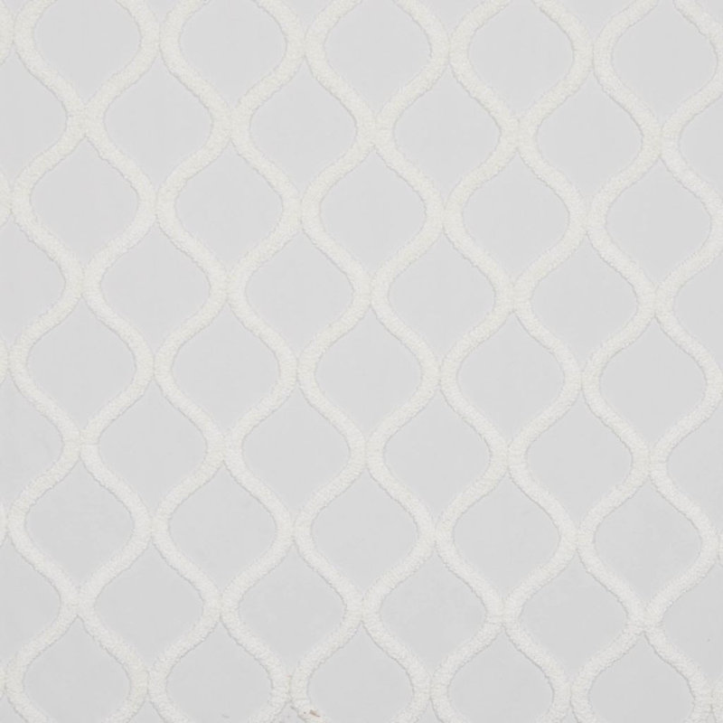 Allure Quatrefoil Fabric, Vanilla