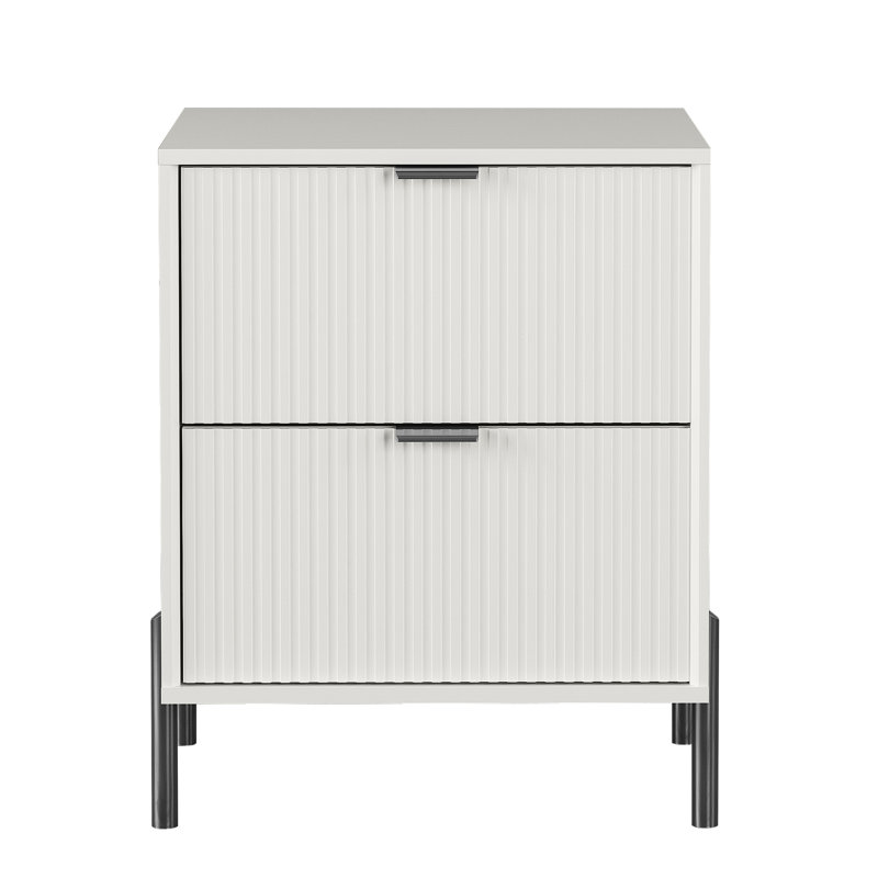 Festival 21.5" Nightstand, Black/White