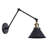 Craddock 1 - Light Black/Gold Shade Classic Swing Arm Wall Sconces-2068763236