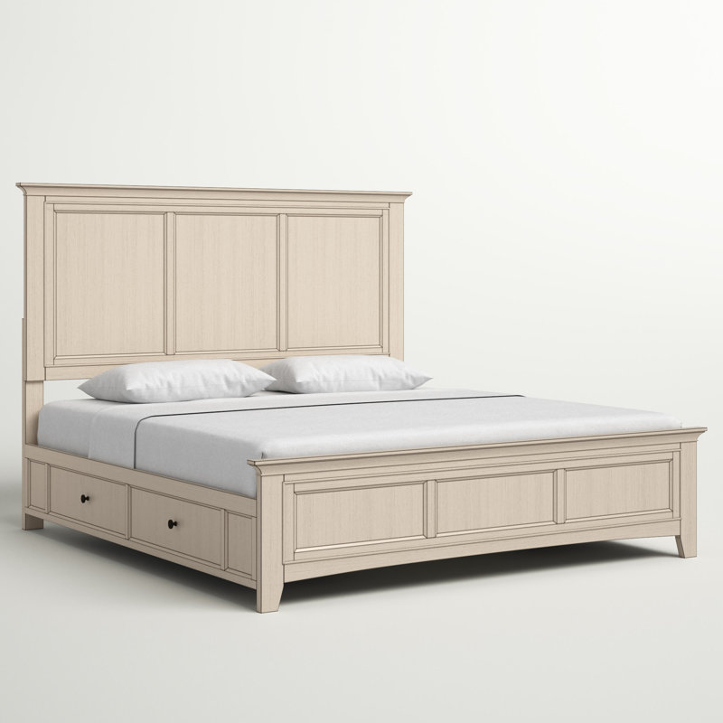 Melfa Standard Storage Bed, Antique White, King