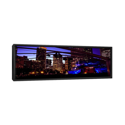 " Buildings Lit Up At Night, Millennium Park, Chicago, Cook County, Illinois, USA "