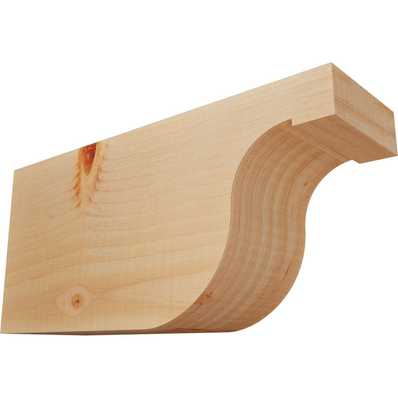 Queue de chevron lisse Del Monte, Sapin de Douglas, H 6 po x l 3 1/2 po x L 12 po