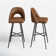 Etna Swivel Upholstered Counter Stool with Metal Frame