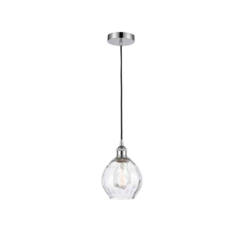 Luminaire suspendu simple à 1 lumière Oceanne, Chrome poli
