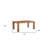 75" Brown Solid Wood Dining Table