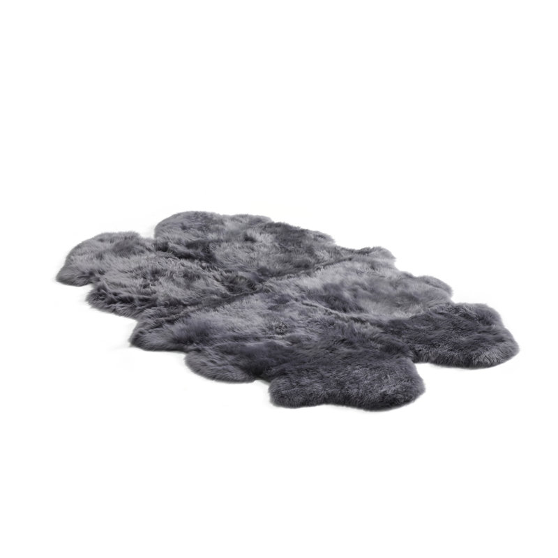 Solid Colour Sheepskin Shag 110cm X 180cm Area Rug
