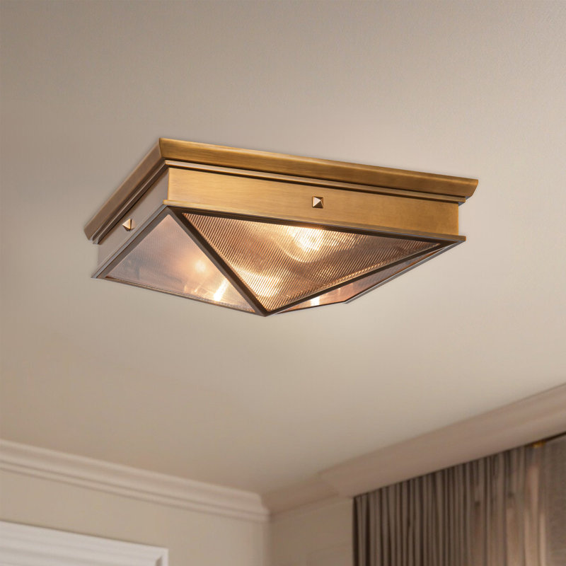 Cairo 2 - Light Flush Mount, Vintage Brass