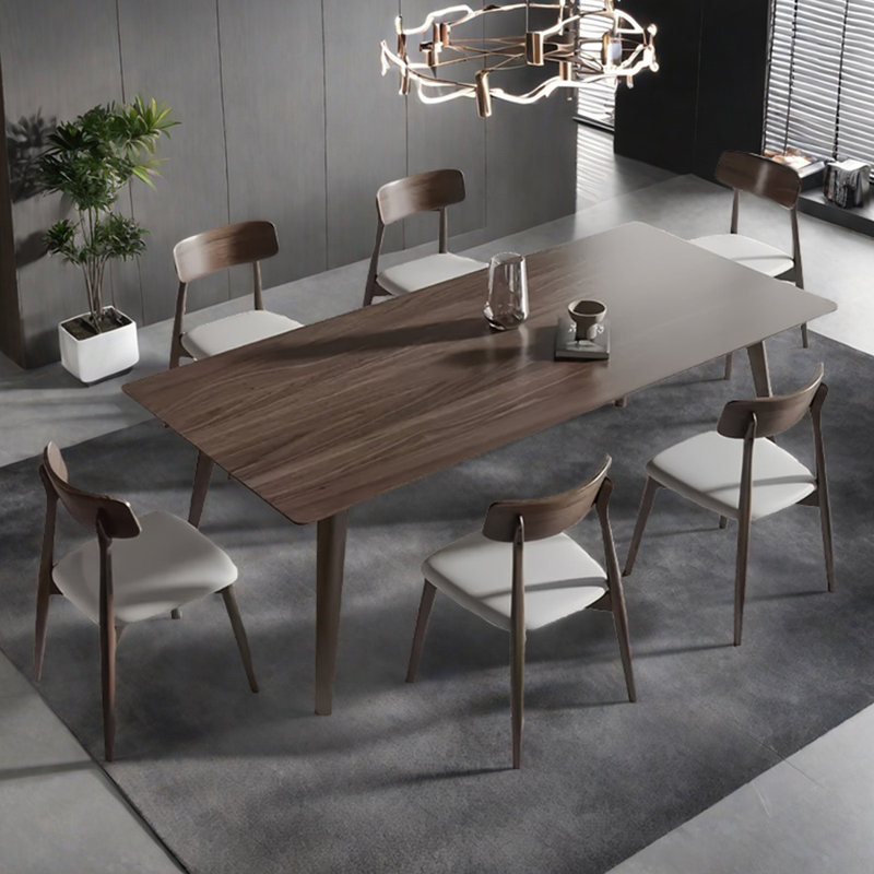 Simple classic dining table and chair, 29.5"H x 70.8"L x 35.4"W
