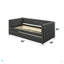 Lit de jour en tissu gris Romona -2050270247