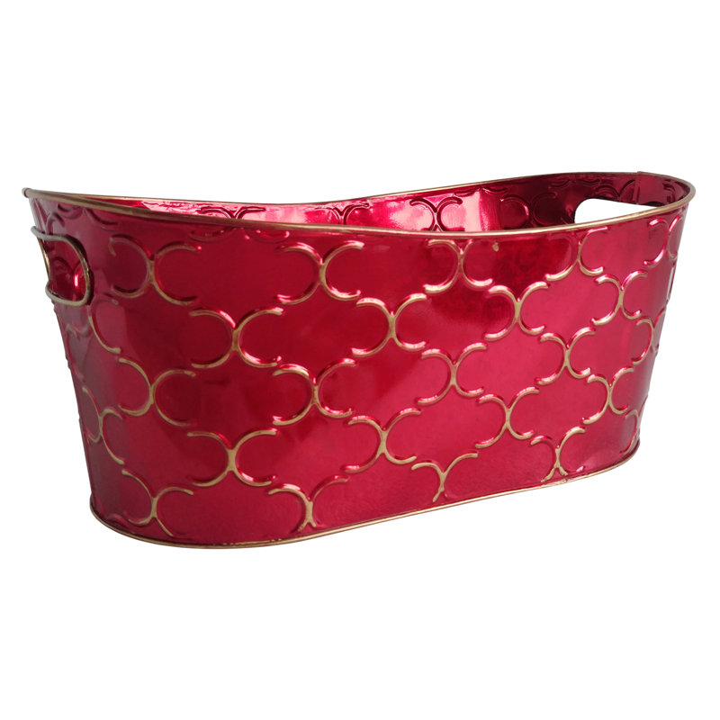 Panier en métal, H 5,75 po x l 13,5 po x P 7,5 po
