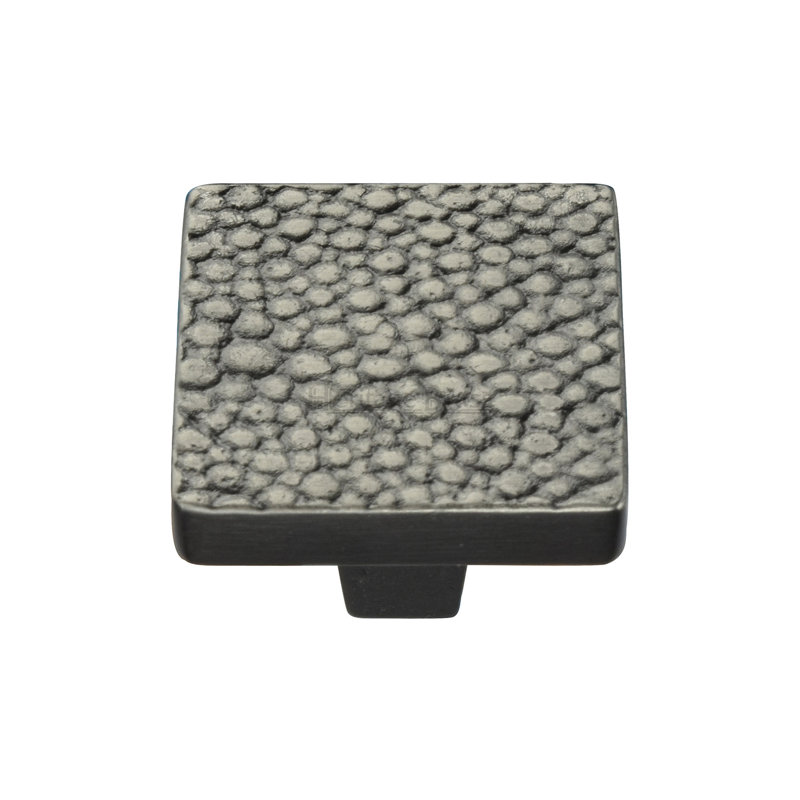 Heritage Brass Cabinet Knob Square Stingray Design, 2.6cm H x 3.2cm W x 3.2cm D