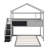 Twin Over Full House Bunk Bed With Blackboard-812193667