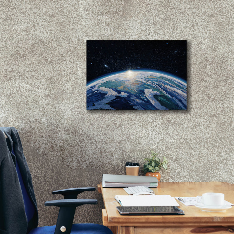  «Clay Earth 2» par Ann Klee, art mural sur toile, 26 po x 18 po, H 18 po x l 26 po