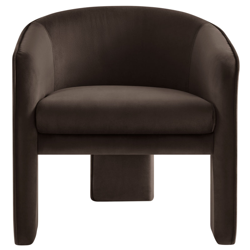 Fauteuil d'appoint Greer Performance, Velours brun chocolat