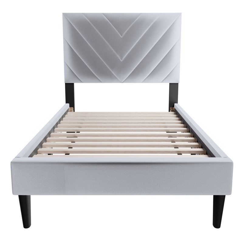 Twin Bed, Gray