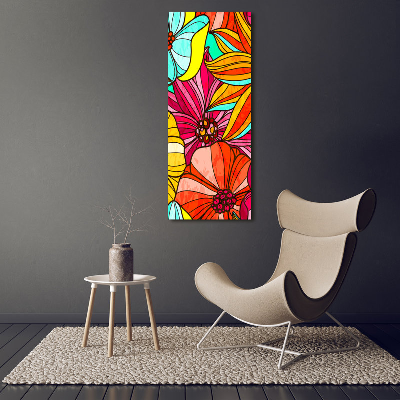 Colourful Flowers - Wrapped Canvas Art Prints