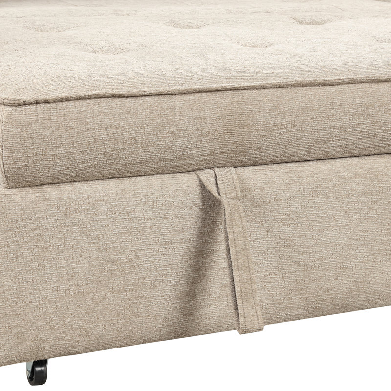 Upholstered Sectional Right Hand Facing, Cream Chenille, Right Hand Facing