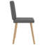  2 chaises de salle à manger en tissu gris foncé