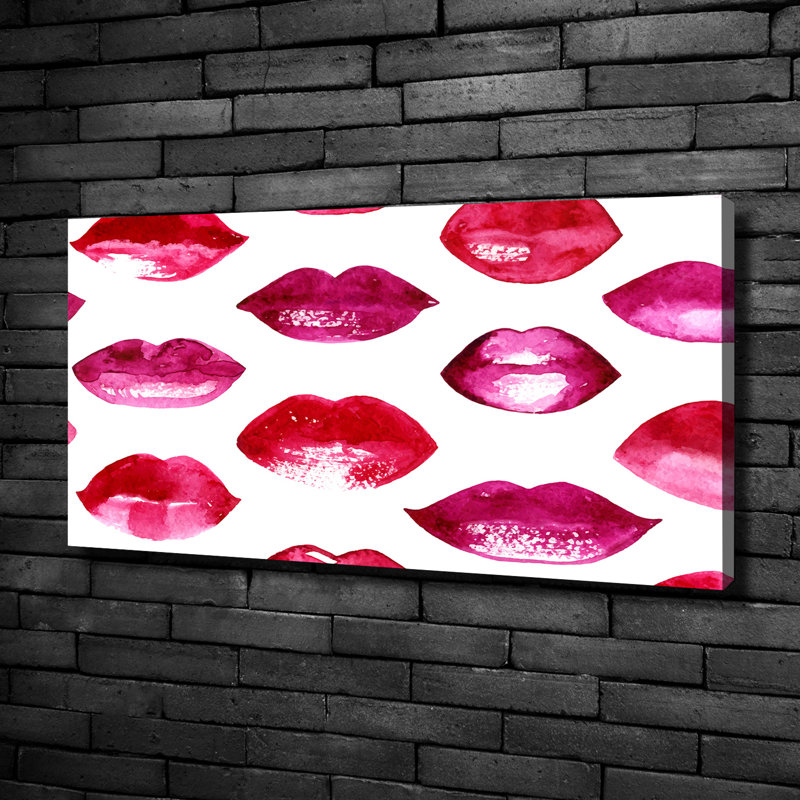 Red Lips - Wrapped Canvas Print
