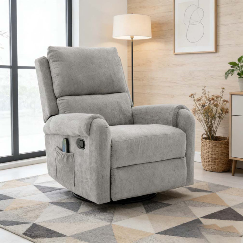 Fauteuil inclinable manuel avec massage, Gris