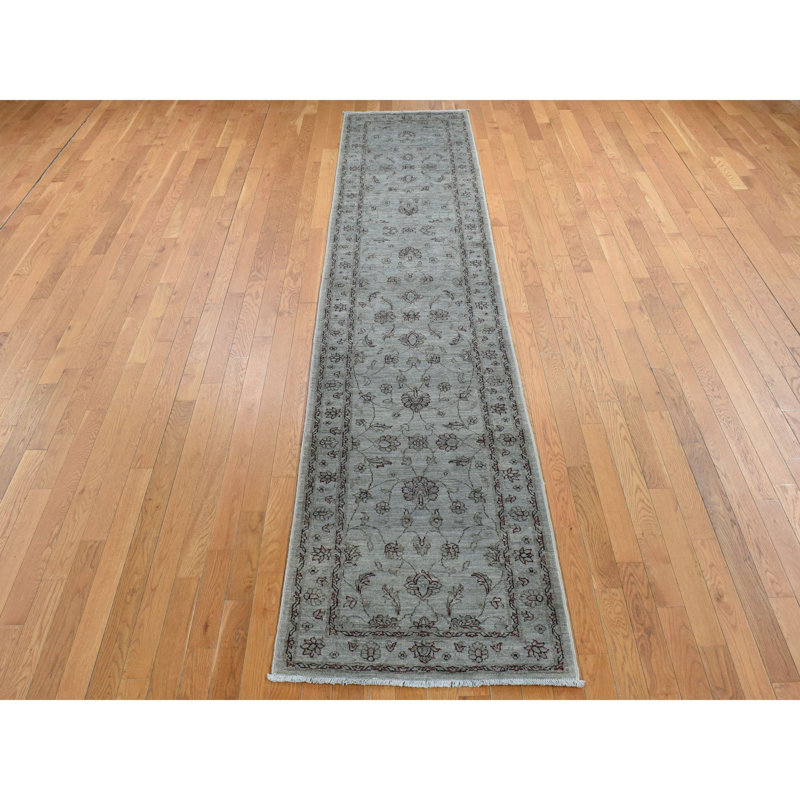 Tapis de couloir gris nouvel âge en laine 2 pi 8 po x 13 pi Audon