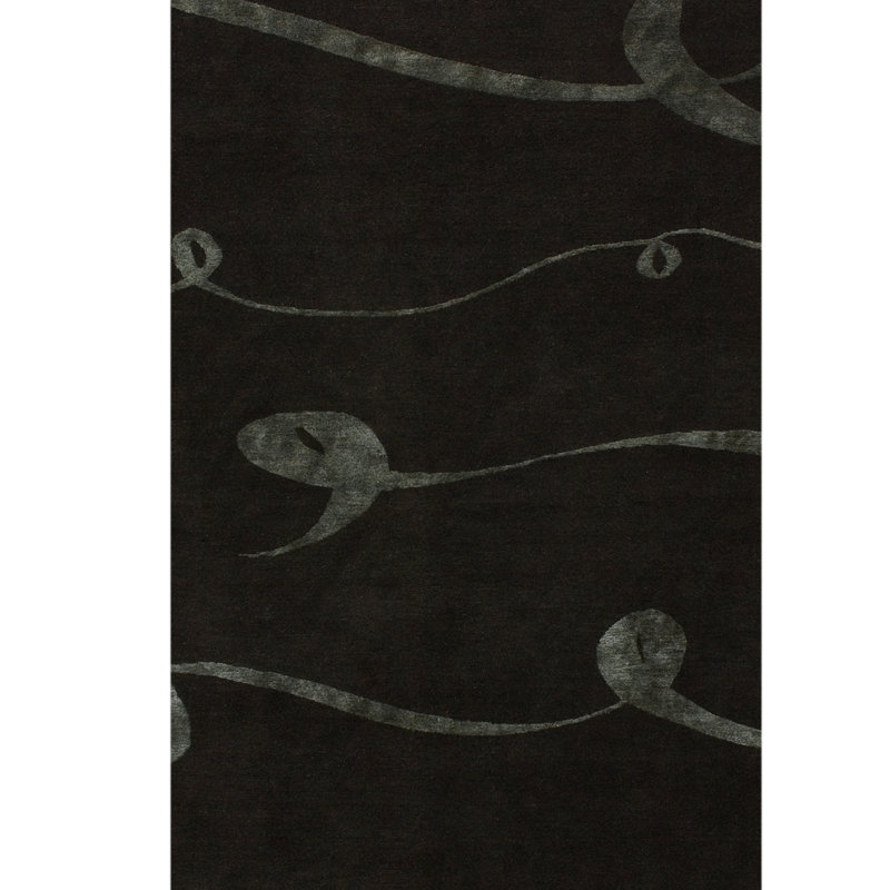 Tapis rectangulaire en laine / soie noué à la main, Rectangle 3 pi x 5 pi