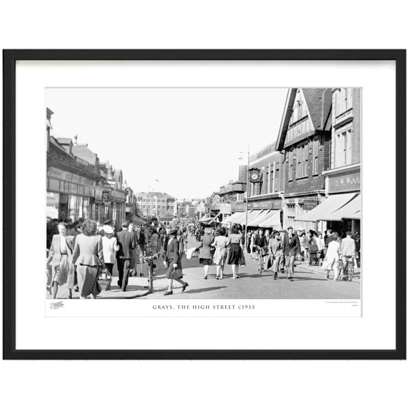 Grays, The High Street C1955 by Francis Frith - Single Picture Frame Print, 45cm H x 60cm W x 2.3cm D