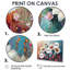 Cactus blanc et rose - Art mural cactus - 3 panneaux-1968093827-1968093837-1968093838