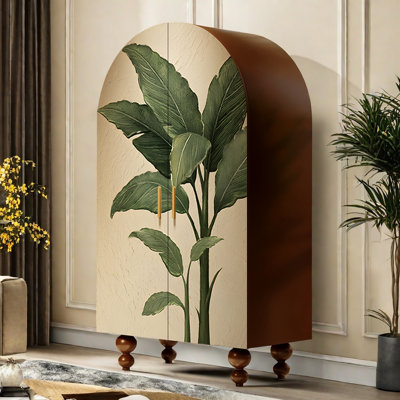 Armoire moderne à double porte arquée