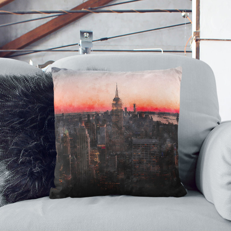Square Throw Cushion, Black, 55cm H x 55cm W x 20cm D