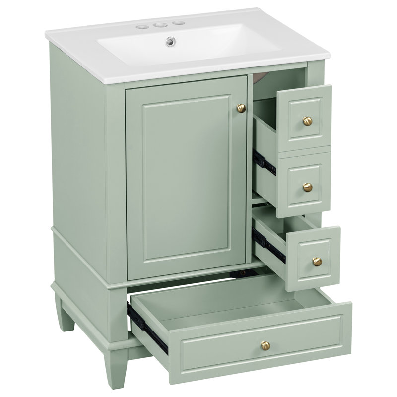 Ensemble de meuble-lavabo 24 po avec comptoir en céramique 24 po