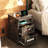 Gracie Oaks 23.7'' Tall Wood Nightstand with 2 Drawers and Charging, Rustic Night Stand with USB & AC Outlets, Narrow Bedside Table with Open Storage, Farmhouse Couch Table for Living Room, Bedroom-917017425