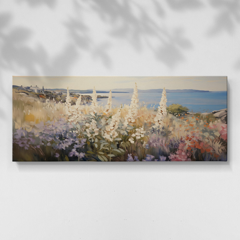Botanical Series-CCLV III - Toile tendue avec châssis - Prêt à être accroché, H 20 po x l 50 po