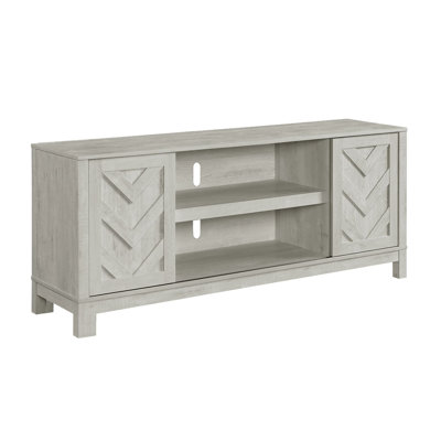Windley 70" TV Stand with Sliding Door in White
